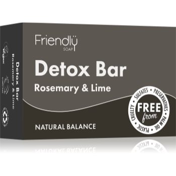 Friendly Soap Detox Bar Rosemary & Lime săpun natural - imagine 2